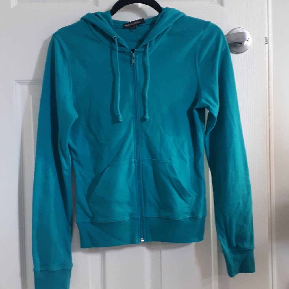 Light Zip Up Hoodie Bright Peacock Blue
